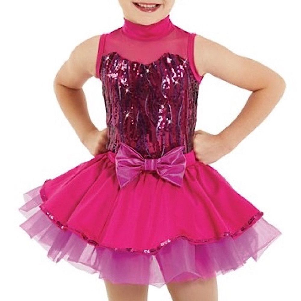 WEISSMAN Dance hot pink sequin tutu Wake Me Up Before You Go-Go 11817 IC 7/8